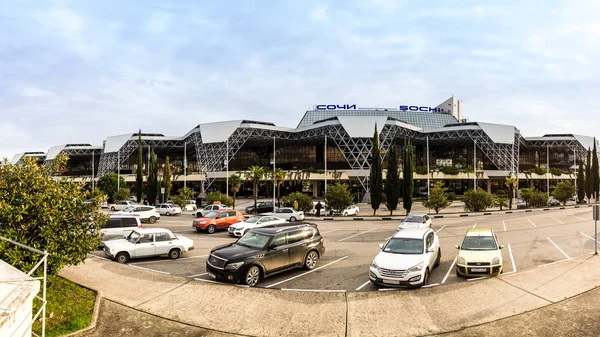 Sochi, Rusya Federasyonu-18 Şubat, 2018: Adler Havaalanı inşa. Havaalanı Sochi. (Aer)