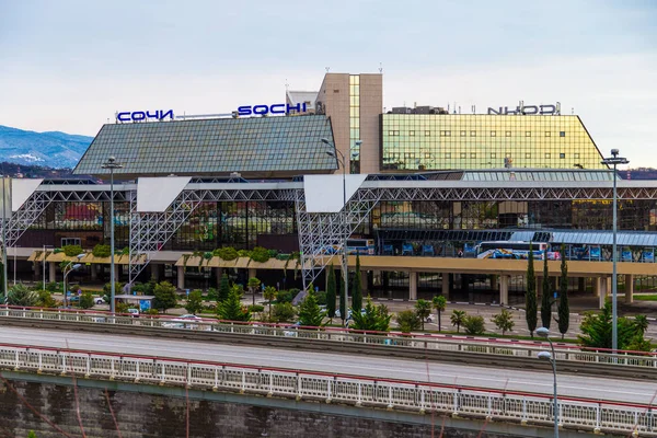 Sochi Rússia Fev 2018 Edifício Aeroporto Adler Aeroporto Sochi Aer — Fotografia de Stock