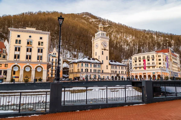 Sochi Rusia Feb 2019 Estación Esquí Clase Mundial Rosa Khutor —  Fotos de Stock