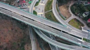 Hava hyperlapse video karayolu trafik Sochi, Rusya