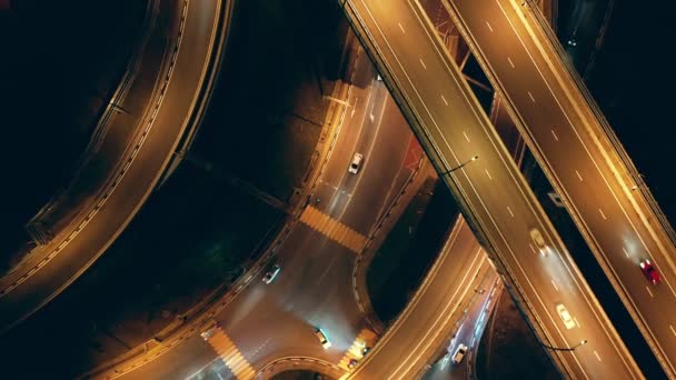 Fotografía Aérea Con Quadrocopter Cámara Baja Carretera Vista Pájaro Una — Vídeos de Stock