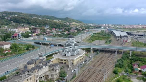 Sochi Rússia Agosto 2020 Templo Imagem Milagrosa Cristo Salvador Sochi — Vídeo de Stock