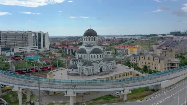 Sotschi Russland August 2020 Tempel Des Wundersamen Bildes Von Christus — Stockvideo