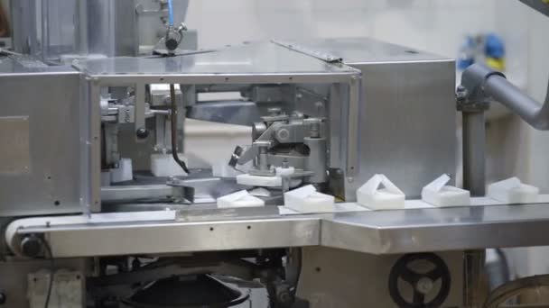 Conveyor With Cottage Cheese Packaging Production Of Cottage