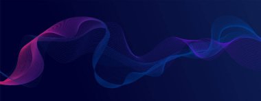 Eğimli dalga efektleri olan vektör dokulu bir arka plan. Posterler, web siteleri, nöroloji, fizik ve diğer siyanür konularındaki sunumlar, gelecekteki teknolojiler ve bilişim şirketleri için uygun. 