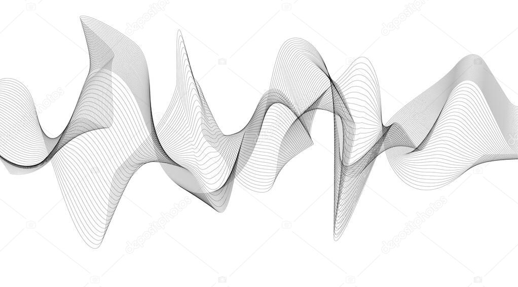 Vector textured background with wave effects. Suitable for posters, websites, presentations on the topics of medicine, neurosience, physics and other sience, future technologies and for IT companys.