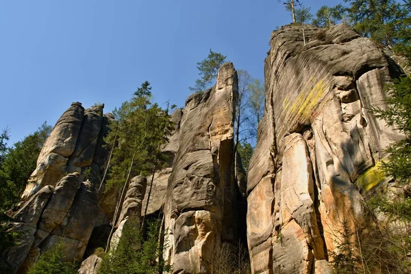 Klippformation Naturen Adršpach Tjeckien — Stockfoto