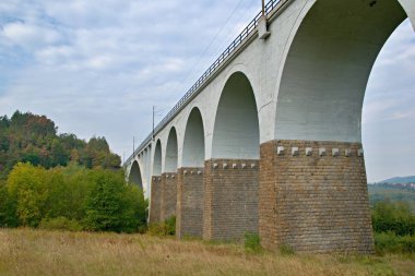 Demiryolu Köprüsü, yatay, çayır ve orman içinde