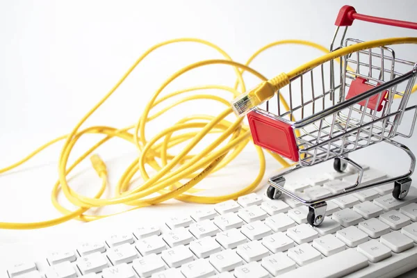 shoping cart with online digital network