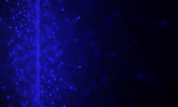 Bleu Web Lueur Abstraite Futuriste Technologie Numérique Lumière Internet Réseau — Photo