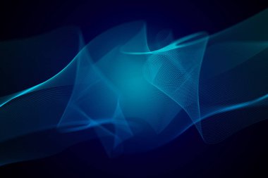 dalga Soyut Mavi Dijital Internet ağ arka plan illüstrasyon