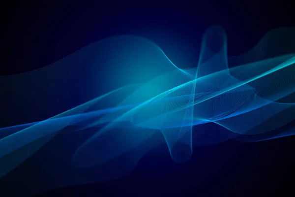 Welle Hologramm Blau Abstrakt Blau Digital Internet Futuristische Technologie Netzwerk — Stockfoto
