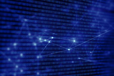 AI teknolojisi 01 kod bilgisayar ağ illüstrasyon uygunluğunu, derin öğrenme, veri yazılım programı süreci, hacker sunucu web sistemi ile