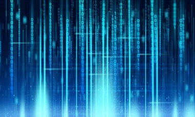 Dijital hacker ve güvenlik, teknoloji parçacık ızgara soyut dalga futuristik ağ arka plan illüstrasyon, sistem AI derin öğrenme, robotik sistem, sunucu online bilim 