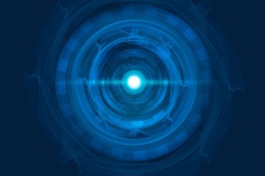 ai mavi göz teknolojisi ağ soyut fütüristik arka plan illüstrasyon