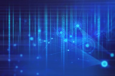 ai internet şey, ağ arka plan 3d illüstrasyon render, veri derin öğrenme, robotik bilim, nöron pleksus fütüristik, süper bilgisayar, beyin teknolojisi dijital bilim