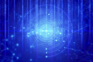 ai net, fütüristik soyut, dijital teknoloji, internet ağı, arka plan 3d illüstrasyon