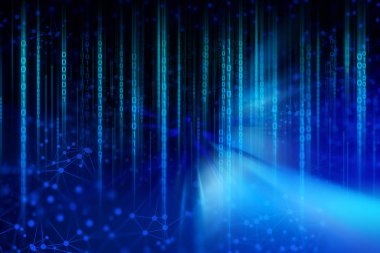 ai robotik beyin soyut fütüristik bilgisayar siber ağ sunucusu online, arka plan illüstrasyon 3d render, bulut depolama, teknoloji sistemi pleksus, hacker 01 kod güvenliği