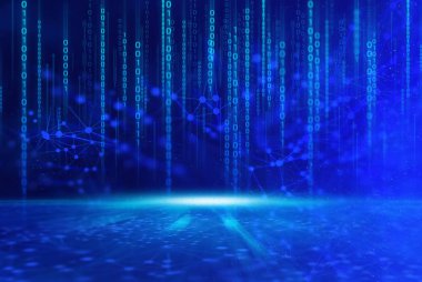 ai robotik beyin soyut fütüristik bilgisayar siber ağ sunucusu online, arka plan illüstrasyon 3d render, bulut depolama, teknoloji sistemi pleksus, hacker 01 kod güvenliği