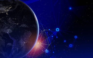 AI çalışma dünya siber küresel sosyal ağ internet şey, sistem galaksinin, Nasa tarafından döşenmiş bu görüntü unsurları