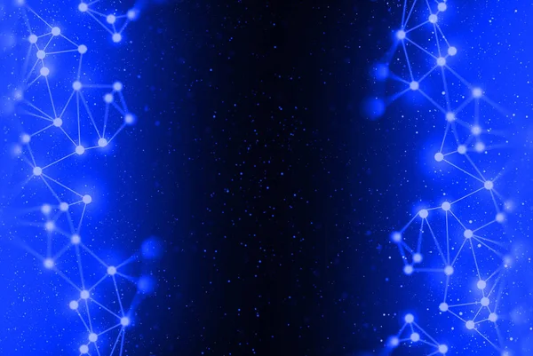 Daten Deep Learning Hologramm Technologie Neon Glühen Molekül Der Chemischen — Stockfoto