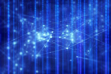 şey dijital teknoloji İnternet, ağ sunucusu arka plan 3D illüstrasyon render, veri derin öğrenme, robotik Ai bilim net Web, nöron beyin, fütüristik bağlanma