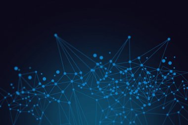 mavi veri altıgen ağ web hattı arka plan tasarımı, veri derin öğrenme, AI robotik CPU, dijital Telekom, sunucu hacker bağlanmak
