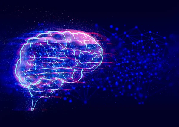 Almacenamiento Nube Cerebral Robótica Internet Social Las Cosas Tecnología Abstracta — Foto de Stock