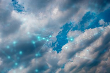 Ağ Internet dijital teknolojisi ile bulut depolama