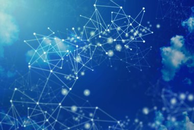 mavi veri dijital cyber soyut bağlanmak için ağ arka plan