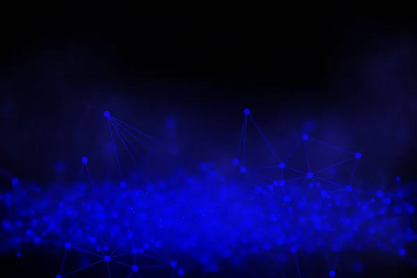 Wolke Hologramm Technologie Molekül Der Chemischen Atomzellforschung Futuristische Cyber Netzwerk — Stockfoto