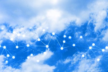 bulut depolama sunucusu online sosyal ağ, gökyüzü backround, fütüristik teknoloji, veri derin öğrenme, ikili ai robotik sistem, hacker güvenlik gizlilik dijital