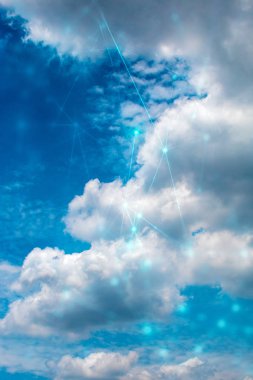 Ağ Internet dijital teknolojisi ile bulut depolama