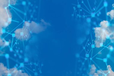 mavi veri dijital cyber soyut bağlanmak için ağ arka plan
