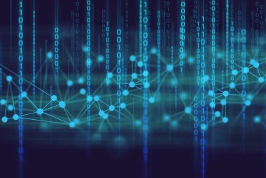 ağ 01 kod teknolojisi, arka plan 3d render illüstrasyon, derin öğrenme, atom hücresi bilimi, güvenlik sever online siber hacker dijital, sosyal bağlanmak, nesnelerin internet