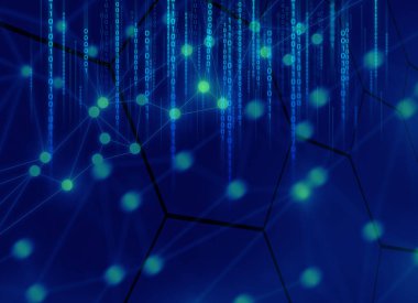 ağ 01 kod teknolojisi, arka plan 3d render illüstrasyon, derin öğrenme, atom hücresi bilimi, güvenlik sever online siber hacker dijital, sosyal bağlanmak, nesnelerin internet