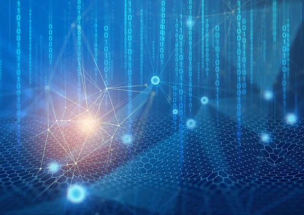 ağ 01 kod teknolojisi, arka plan 3d render illüstrasyon, derin öğrenme, atom hücresi bilimi, güvenlik sever online siber hacker dijital, sosyal bağlanmak, nesnelerin internet