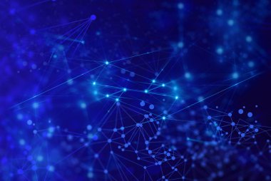 AI dijital sosyal ağ arka plan 3D render bağlanmak, derin öğrenme, atom hücre bilimi, güvenlik çevrimiçi siber hacker, şeylerin internet sever