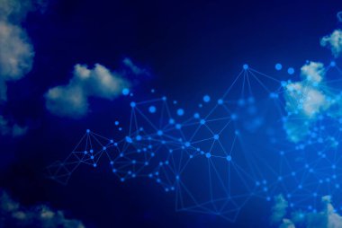 mavi veri dijital cyber soyut bağlanmak için ağ arka plan
