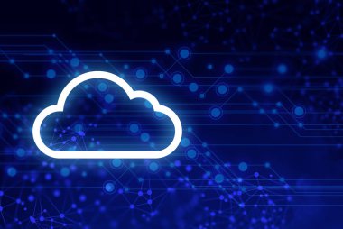 mavi veri dijital cyber soyut bağlanmak için ağ arka plan