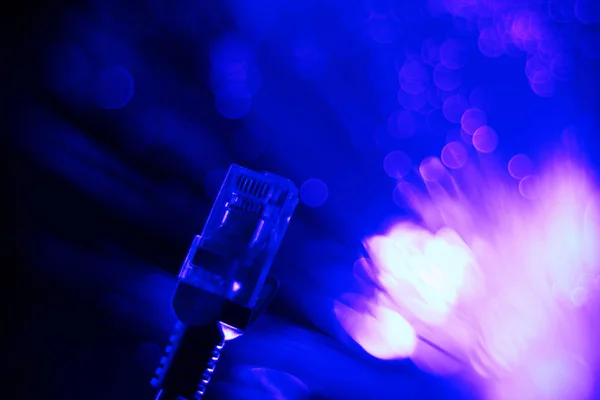 Fiber Optic Wifi Wire Voor Digitaal Internet Bedrijfsnetwerk — Stockfoto