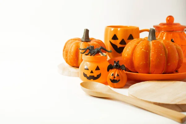 halloween holiday with set prop on white background