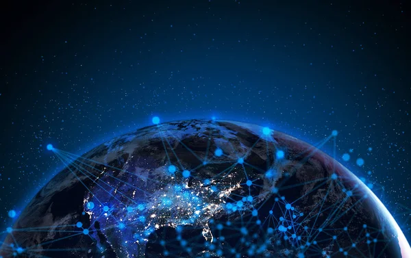 hologram ai ui teknolojisi küresel sosyal ağ dünya yenilik Nasa tarafından döşenmiş bu görüntünün elemanları