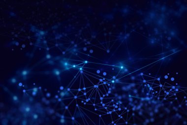 Hologram net veri fütüristik Soyut Dijital teknoloji Internet ağ arka plan 3d çizim