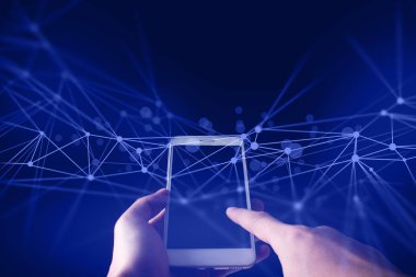 El değmek smartphone için genel veri sosyal ağa bağlanmak