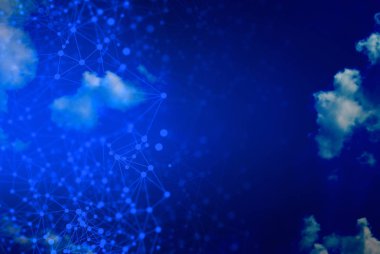 mavi veri dijital cyber soyut bağlanmak için ağ arka plan