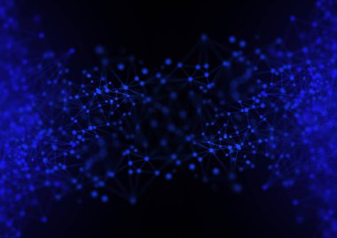 NET Web futuristik bağlama dijital teknoloji İnternet şey, ağ arka plan 3D illüstrasyon render, veri derin öğrenme, robotik Ai bilim, nöron beyin