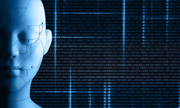 Bionischer Cyberpunk Hintergrund Data Deep Learning Technologie Molekül Der Chemischen — Stockfoto