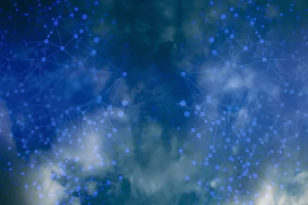 Web Teknolojisi Arka Plan Ile Gökyüzü Bulut Depolama — Stok fotoğraf