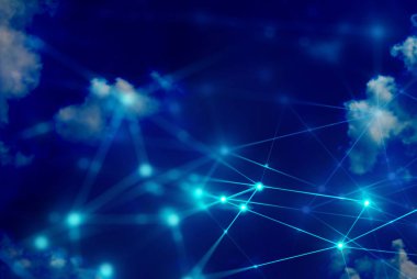 mavi veri dijital cyber soyut bağlanmak için ağ arka plan